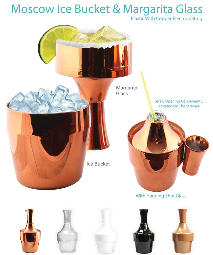 Moscow Mule Margarita Glass & Ice Bucket